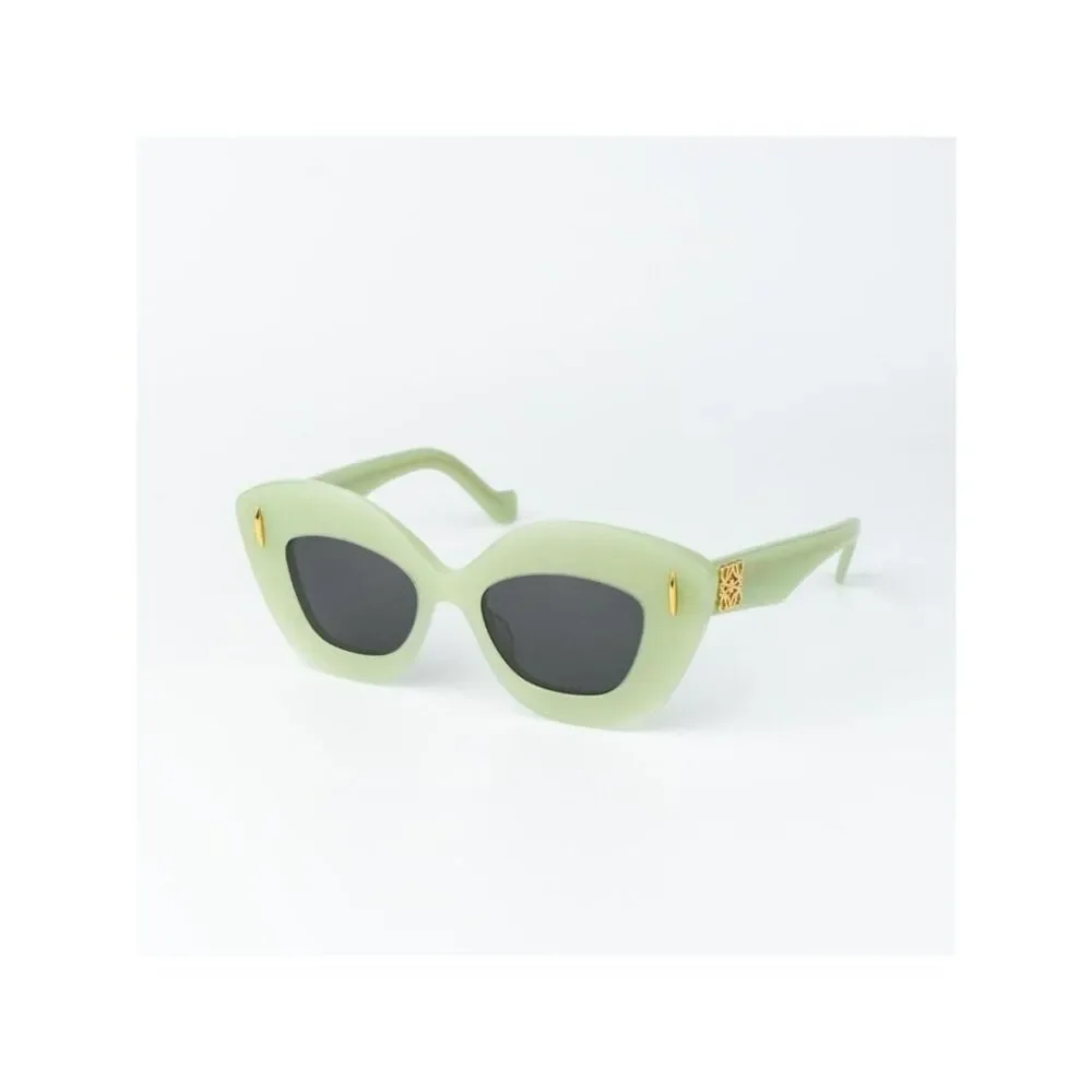 Loewe Women Sunglasses Green Grey Cat Eye LW40127I ANAGRAM 95A NEW AUTHENTIC